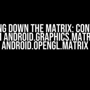 Breaking Down the Matrix: Converting from Android.Graphics.Matrix to Android.Opengl.Matrix