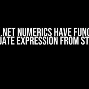 Is Math.NET Numerics Have Function to Evaluate Expression from String?