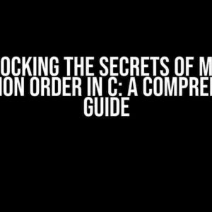 Unlocking the Secrets of Math Execution Order in C: A Comprehensive Guide